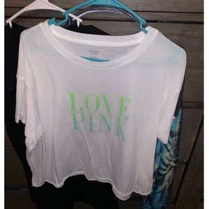 Victoria’s Secret pink crop tee